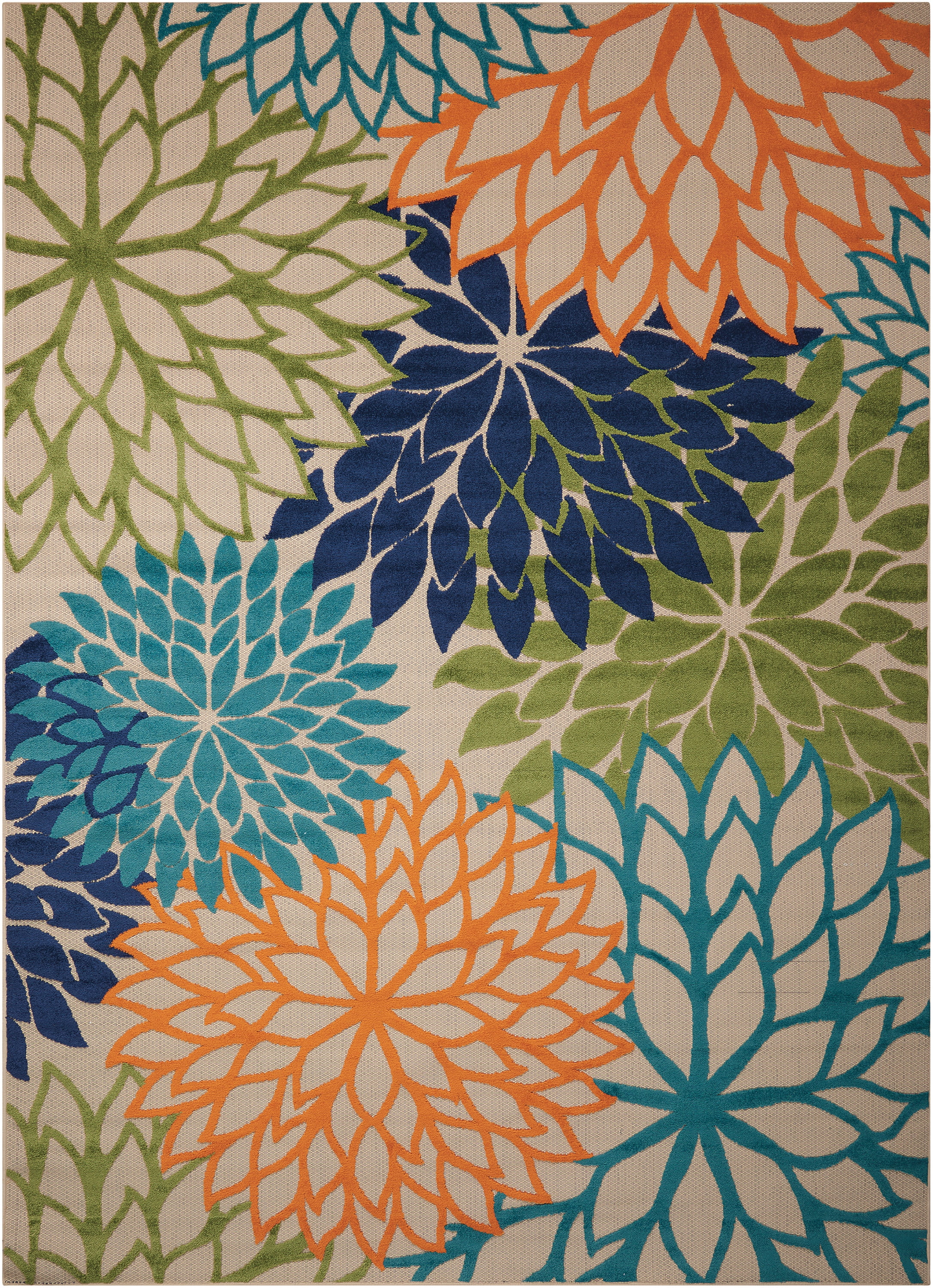 Nourison Tropical Oasis Indoor/Outdoor Modern Floral Multicolor 7'10" x 10'6" Area Rug, (8' x 11')