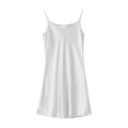 thumbnail image 5 of Nightgown with Built in Bra Racerback Sleeveless Night Shirt Spaghetti Strap Loose Fit Breathable Sleepwear Lightweight Sleepdress Z02 White M, 5 of 6