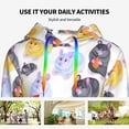 thumbnail image 6 of Hoodies for Women - Cute Hamster Black White Yellow Comfrt Colour Drawstring Women'S Fashion Hoodies & Sweatshirts, Fall Outfits Clothes for Women 2024 Pullover with Kangaroo Pocket, 6 of 7