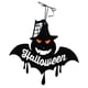 thumbnail image 3 of Letrero de bienvenida colgante de Halloween, licencia de licencia de tejida para , para decoraciones de casas embrujadas, color negro perfecl monstruo de calabaza de halloween, 3 of 7