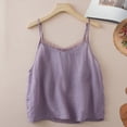 thumbnail image 2 of Active Tops Women Summer Casual Sleeveless Tank Top for Women with Lightweight Chiffon Layering and Relaxed Fit for Everyday Wear Purple 3XL, 2 of 3