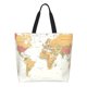 thumbnail image 1 of Fotbe World Map 1 Bolsa Tote Estética de Lona con Estampado para Mujer - Bolsa Reutilizable de Hombro Casual para Vacaciones, Compras, Trabajo y Gimnasio, 1 of 8