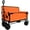 Orange, variant on 3-in-1 Convertible Folding Wagon Cart with Bench Seat & Storage, 500lbs Heavy-Duty Utility Wagon, 180L Capacity All-Terrain Wheels for Camping Beach Sports Garden, Black