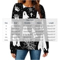 thumbnail image 6 of HomeDM Halloween Women's Long Sleeve Sweatshirt Crew Neck Graphic Pullover Tops Holiday Outfits, 6 of 6
