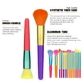 thumbnail image 2 of EIMELI Makeup Brushes 15 Pcs Colourful Makeup Brush Set Premium Synthetic Kabuki Foundation Blending Face Powder Blush Concealers Eyeshadow Rainbow Make Up Brush Set (colour), 2 of 7