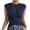 *Navy, variant on VBVC Women's Twist Back Cap Sleeve Top , Ladies' Crew Neck Fitted Wrap Blouse , Casual Summer Dressy Tank Top For Women,Black,XS-XL