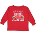 thumbnail image 3 of Inktastic Watching Football with my Auntie Boys or Girls Long Sleeve Toddler T-Shirt, 3 of 5