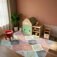 thumbnail image 2 of Bleum Cade Boho Floral Area Rugs 3x5 Washable Flower Rug for Bedroom Living Room,Soft Faux wool Non-slip Backing Carpet, 2 of 7