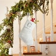 thumbnail image 2 of Luoshdecor 9 in White letter Christmas Stockings,Soft Velvet White Christmas Stockings, Knit Cuff Christmas Stockings for Family Christmas Holiday Party Decor (G), 2 of 6