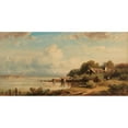 thumbnail image 2 of August Seidel 18x11 Black Ornate Wood Framed Double Matted Museum Art Print Titled - Fischerhutte Am Starnberger See (1880), 2 of 5