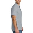 thumbnail image 3 of Gildan Short Sleeve Pique Polo Men's Shirt - 90/10 Cotton/Poly, Sport Grey, Sizes S-3XL, Embroidery Suitable, 3 of 5