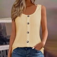 thumbnail image 6 of Bovemsi Women's Tanks & Camis 2025 New Ribbed Tank Top Round Neck Button Knitted Camisoles for Under Clothes, 6 of 7