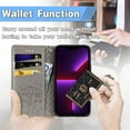thumbnail image 3 of for Apple iPhone 13 (6.1 Inch) Cartoon Cute Wallet Case,Cat Dog Style Flip Phone Cover with ID Card Holder PU Leather Cases for Apple iPhone 13 MG Grey, 3 of 14