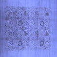 thumbnail image 1 of Ahgly Company Machine Washable Indoor Square Oriental Blue Industrial Area Rugs, 7' Square, 1 of 4