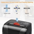 thumbnail image 4 of 18-Sheet Cross Cut Paper Shredder, Office Shredder with 5.28 Gallon Pullout Bin, 45 Mins, Insert Auto Jam Proof System for Home Office Use, Black, 4 of 7