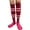 Hot Pink / Pink, variant on Couver Hot Pink Softball/Sports Striped Knee High Softball Baseball Sports Tube Socks, Golden Yellow Medium