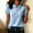 Blue, variant on Ayolanni Short Sleeve Shirts for Women Solid V-Neck Button Down 100% Cotton Blouse Henley Loose Workout Shirts Women's Tops, Tees & Blouses Black L