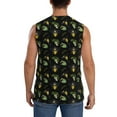 thumbnail image 4 of Lsque Bee Floral Print Men's Cotton Blend Sleeveless Muscle Shirts (S-3XL)- Moisture Wicking, Odor Protection, UPF 30+,Large, 4 of 8