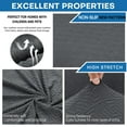 thumbnail image 3 of JIATER Sofa Cover Non-slip Couch Cover Stretch Slipcover Machine Washable Furniture Protector for Pets,Dark Gray 71"-91"(3 Cushions), 3 of 6