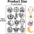 thumbnail image 2 of Sellos transparentes de silicona reutilizables retro con diseño de flores mágicas, bolas, fases lunares y mariposas de elementos adivinatorios., 2 of 9