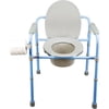 Carex Steel 3-in-1 Folding Commode, Comes with Safety Frame, 300 lb Capacity, 1 Count