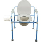 Carex Steel 3-in-1 Folding Commode, Comes with Safety Frame, 300 lb Capacity, 1 Count