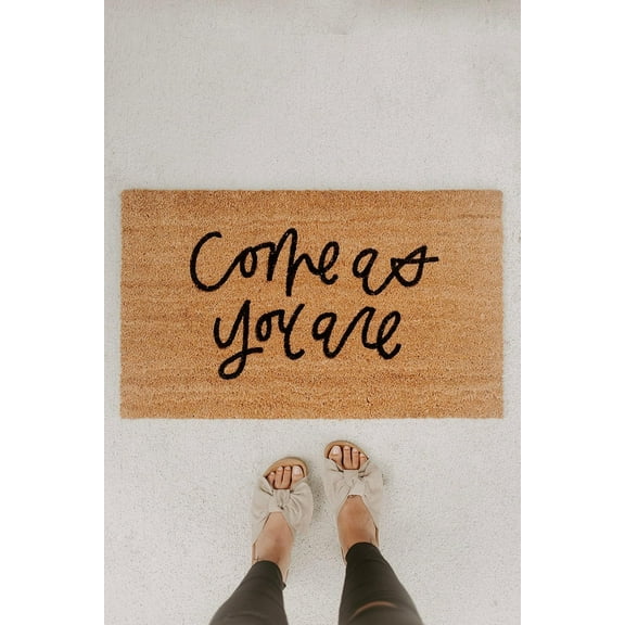 Come as You are Mats for Front Door Entry Front Porch Doormat Non-Slip Carpet Rugs Floor Mat Decorative for Home Bathroom Kitchen Indoor 16x24 Inch