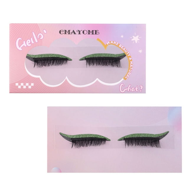 Extensión De Pestañas,1 Pares Colores Pestañas Volumen Rizos Maquillaje para Mujeres D Paquete Pestañas Postizas Rizadas