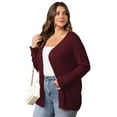 thumbnail image 3 of a.Jesdani Womens Plus Size Cardigans Casual Lightweight Ribbed Open Front Soft Knit Cardigans Sweater M-4XL, 3 of 12