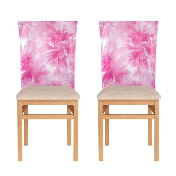 Decorative Chair Back Cover One Size x2 Chair Cover Dining Chair Slipcovers Chair Back Decoration Festival Chair Decoration Pink Pattern