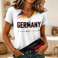 thumbnail image 4 of 2026 Soccer Cup Fan Jersey for Women, V-Neck Short Sleeve T-Shirt with Country Flag & Letter Print, Breathable Casual Sports Tee Pullover Top, 1 PC White M, 4 of 5