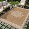 thumbnail image 6 of Outdoor Rug 6x9 Medallion Modern Area Rugs For Indoor And Patios Kitchen Hallway Mats Washable Porch Deck Outside Carpet (medallion 6 X 9), 6 of 9
