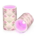 thumbnail image 7 of Yayeee Flameless Candles with Remote Flickering Battery Operated Multi Color Changing, Pastel Green Geometric, 7 of 7