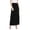 Black, variant on Women's Casual Foldable Waist Comfy Loose Fit Solid Maxi Skirt S-3XL
