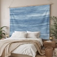 thumbnail image 3 of Blue Large Tapestry for Bedroom Wall Hanging Tapestry, Vintage Modern Abstract Art Ombre Ceiling Backdrop Tapestries Poster Blanket Wall Decor for Teens Room Living Room Dorm 100" x 59", 3 of 8