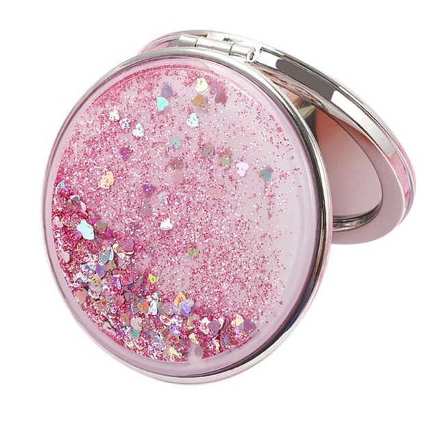 Espejo de Bolsillo Compacto Mirror de Maquillaje Doble Cara Portátil jinwen Espejo de maquillaje compacto de viaje