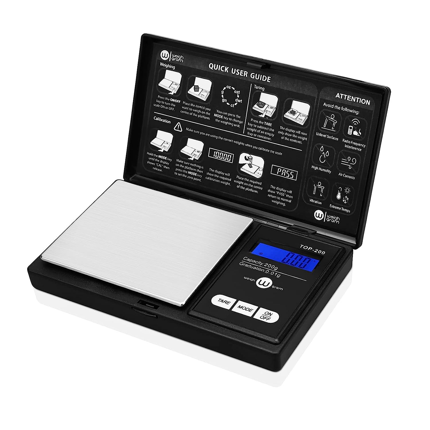 Weigh Gram Scale Digital Pocket Scale 100g by 0.01g Digital Grams Scale Food Scale Jewelry Scale Black Kitchen Scale 100g Walmart