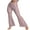 Pink, variant on Michellecmm Women's Spring High Waist Elastic Band Sequins Bell-bottom Pants