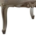 thumbnail image 5 of Benjara Textured Fabric Upholstered Chair with Left Facing Leaf, White and Beige, 5 of 5
