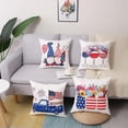 thumbnail image 3 of GuJiaHone USA Flag Gnome Pillow Covers - 18 x 18 Inch Patriotic Pillow Cover - Decorative Cushion Case for Spring Set of 4, 3 of 5