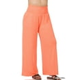 thumbnail image 3 of Zenana Women & Plus Smocked Wide Waistband Flared Bottom Casual Lounge Gaucho Pants, 3 of 4