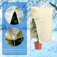 thumbnail image 4 of Plant Covers, Strong Plant Thickened Drawstring Bag, Freeze Protection Covers, Large Winter Shelter to Block Cold Air and Frost, Beige Large Pot Plant Bag, 31.5*23.6in, 4 of 8
