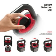 FitRx SmartStack Wide Handle Adjustable Kettlebell for Home Gym Workouts, 25-40 lbs, Black