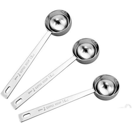 

Stainless Steel 1 Tablespoon Measuring Coffee Scoop Spoon Set of 3