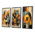 thumbnail image 3 of Designart "Vintage Vinyl Records II" Music Framed Wall Art Set Of 3 - Multi-Color Vinyl Records Frame Gallery Wall Set For Home Decor, 3 of 6