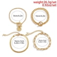thumbnail image 3 of 4pcs Bracelets Simple Multi Layer Metal Chain Buckle Bracelet Bohemian Fashion Layered Bracelet, 3 of 7