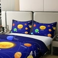thumbnail image 4 of Erosebridal 100% Cotton Outer Space Duvet Cover Starry Sky Galaxy Comforter Cover Solar System Cosmos Bedding Set Full Size Planet Outer Space Quilt Cover Blue Cartoon Style Room Decor, 4 of 6