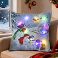 thumbnail image 6 of SLYNSHome Christmas Throw Pillow Cover with LED Lights,Light-up Winter Pillow Cases 18x18 inch Pillowcase Holiday Cushion Case for Couch Bed Sofa Decor, 6 of 7