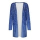 thumbnail image 4 of Mujeres de Manga Larga Tops de Impresión Casual Blusa de Bolsillo Cardigan Algodón Poliéster, Moda Señoras Top para el Uso Diario Y Casual de Primavera, 4 of 9