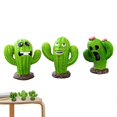 thumbnail image 2 of Garden Cactus Set,Three Small Flower Bonsai Ornaments,Cactus Sculpture,Halloween Garden Set Miniature,Outdoor Decorations Home Decor,Landscape, 2 of 5